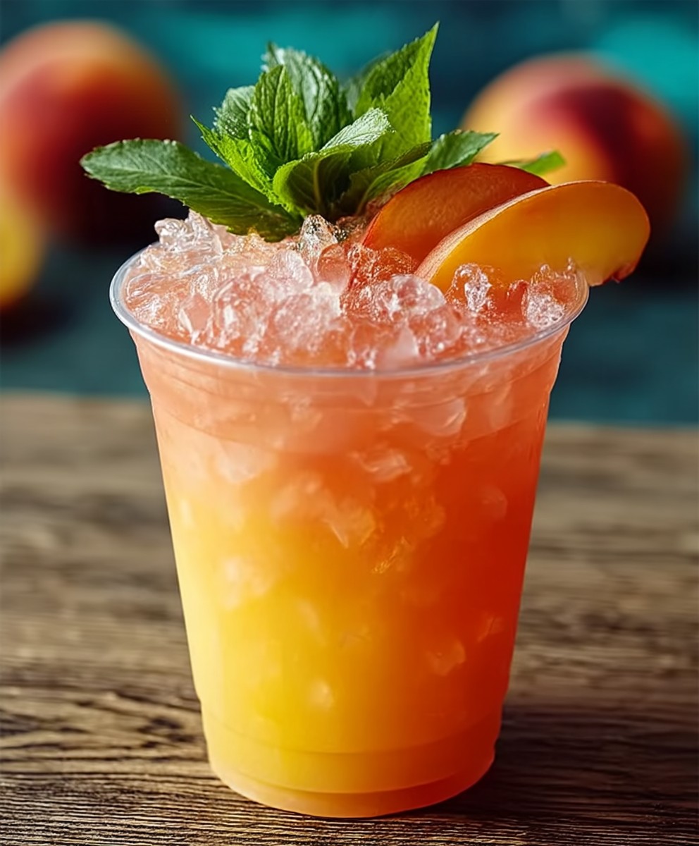 Fuzzy Peach Refresher Drink