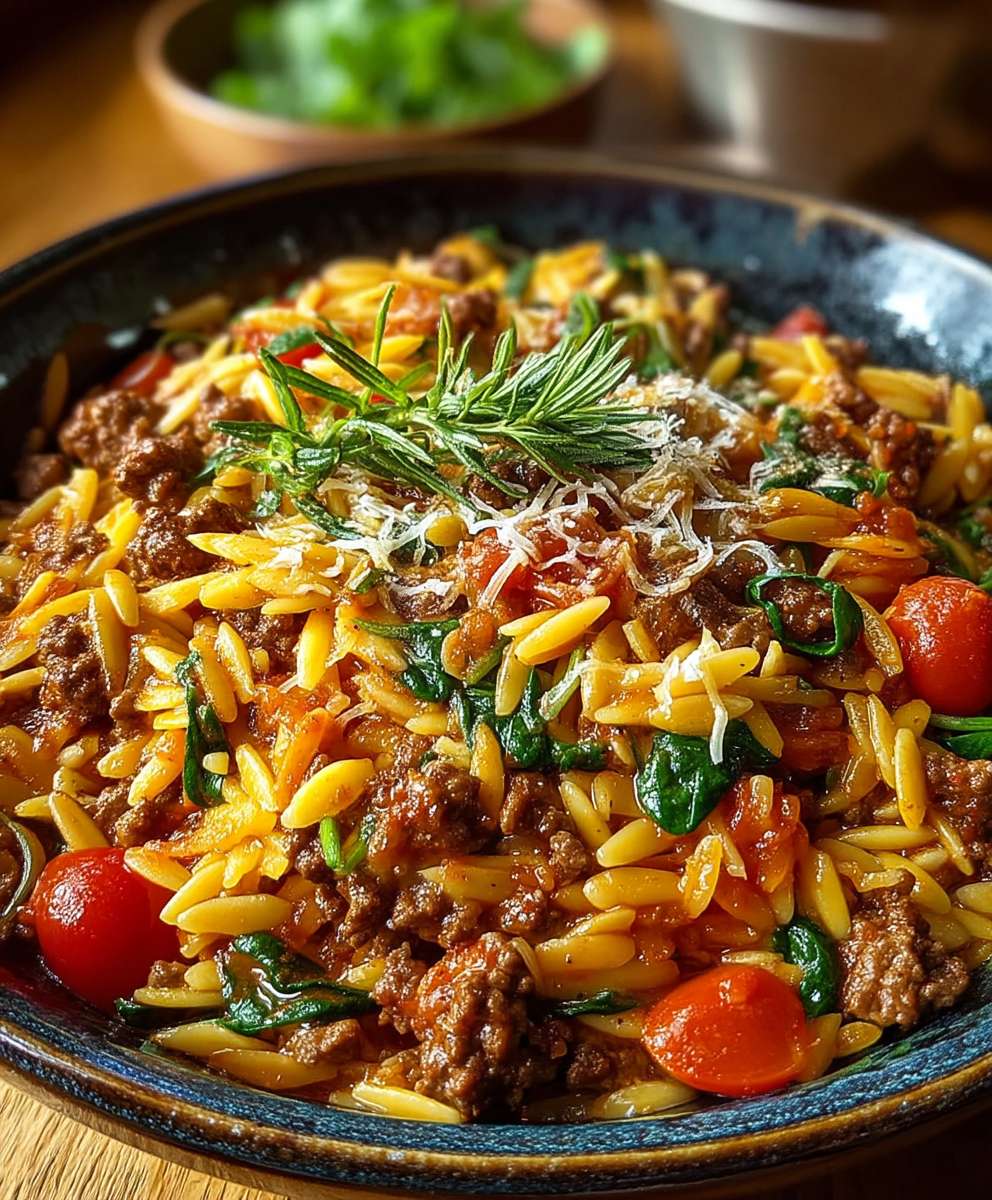 Ground Beef Orzo