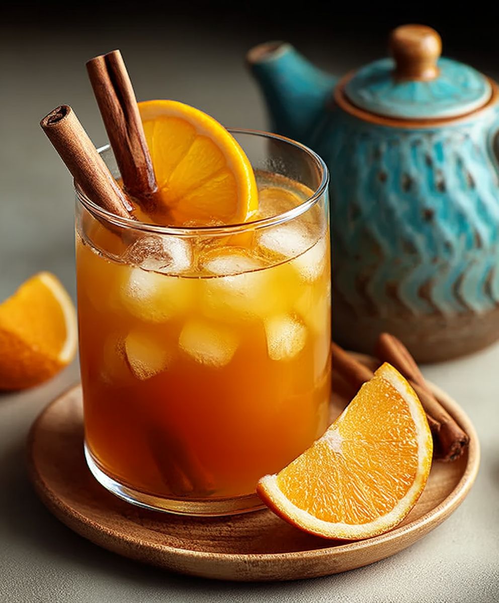 Orange cinnamon iced tea