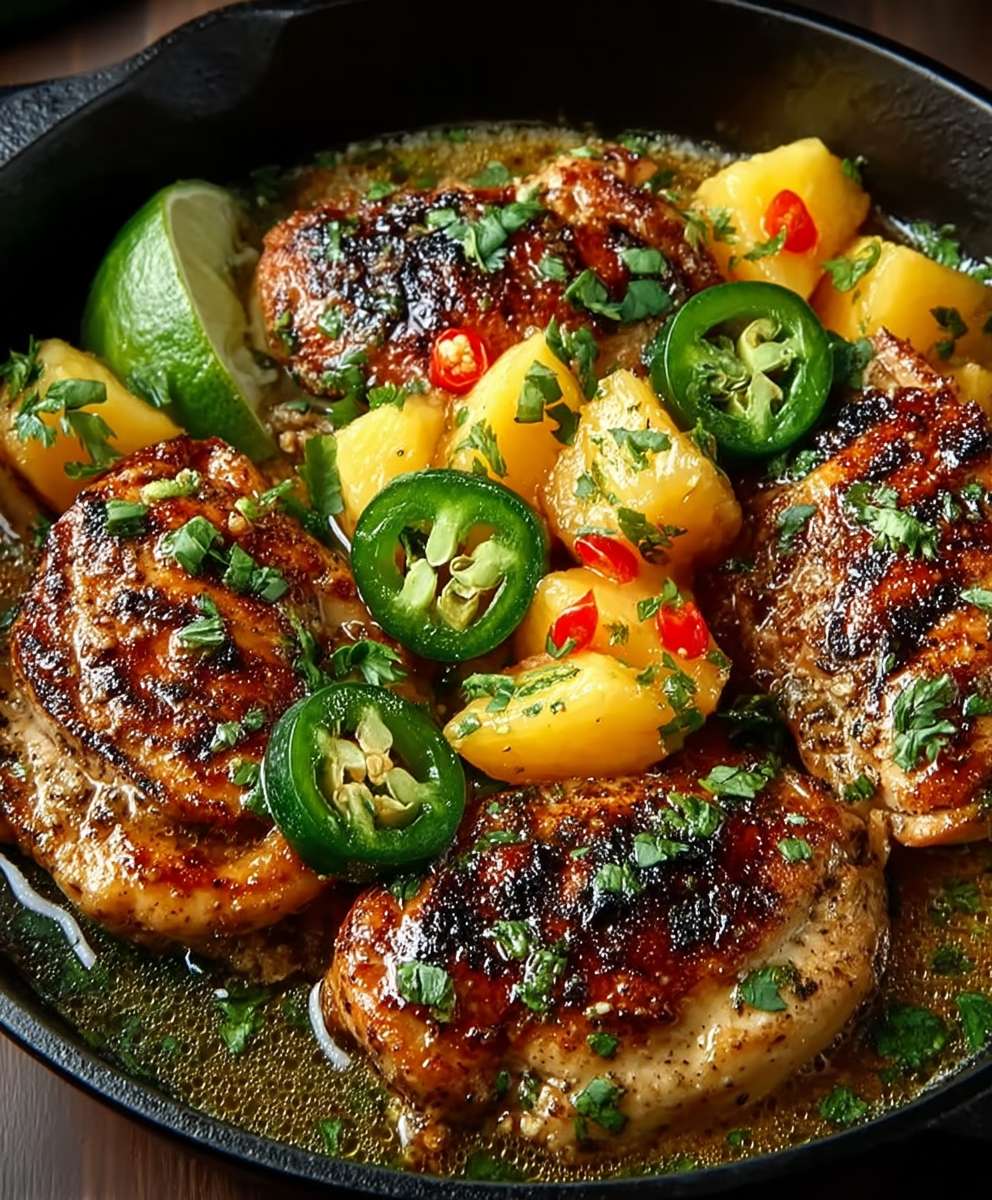Jalapeno peach chicken