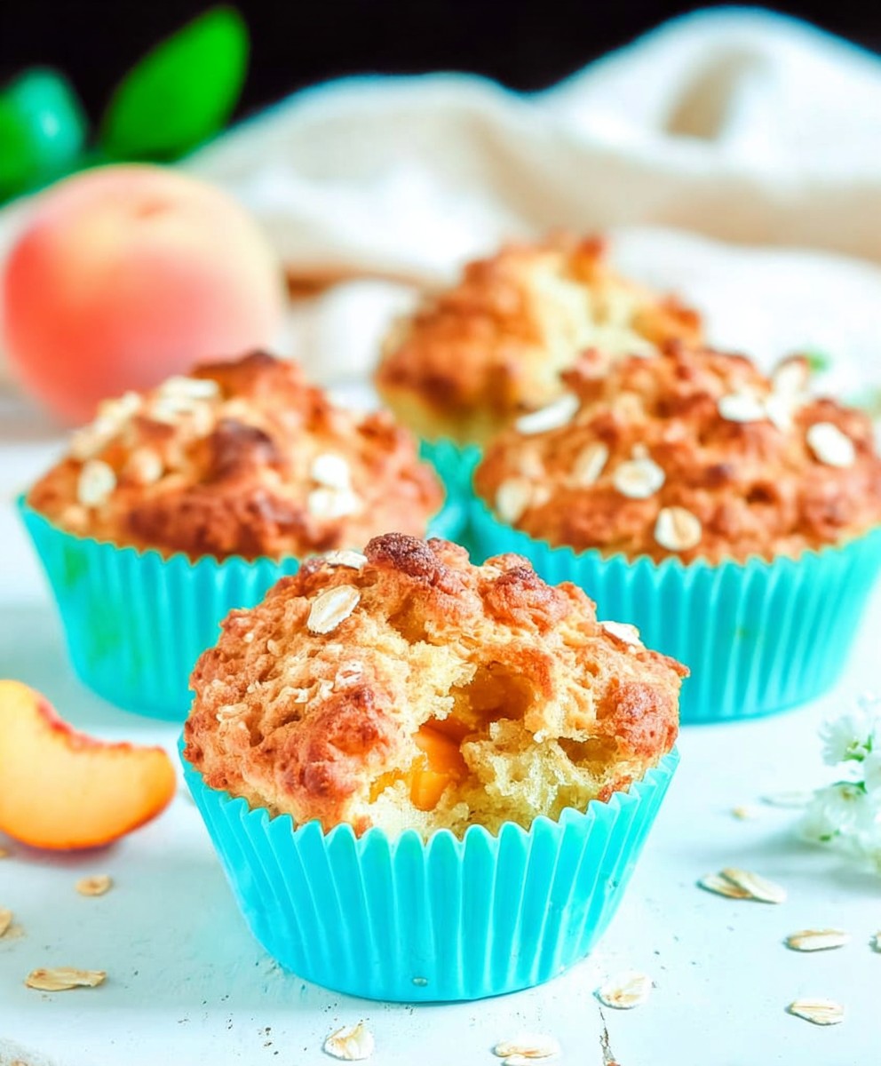 Vegan Peach Muffins