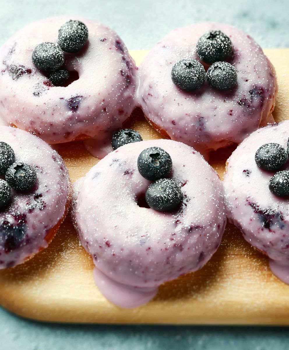 Blueberry cake donuts