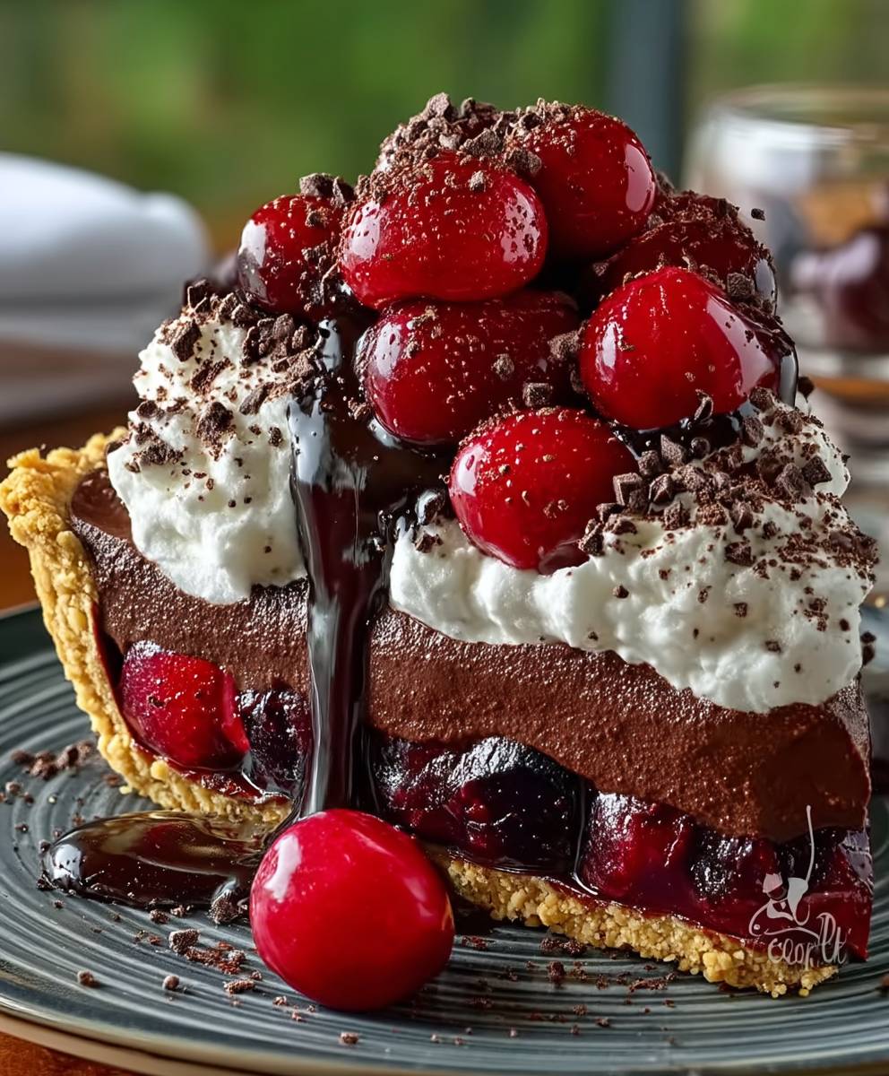 Chocolate Cherry Cream Pie