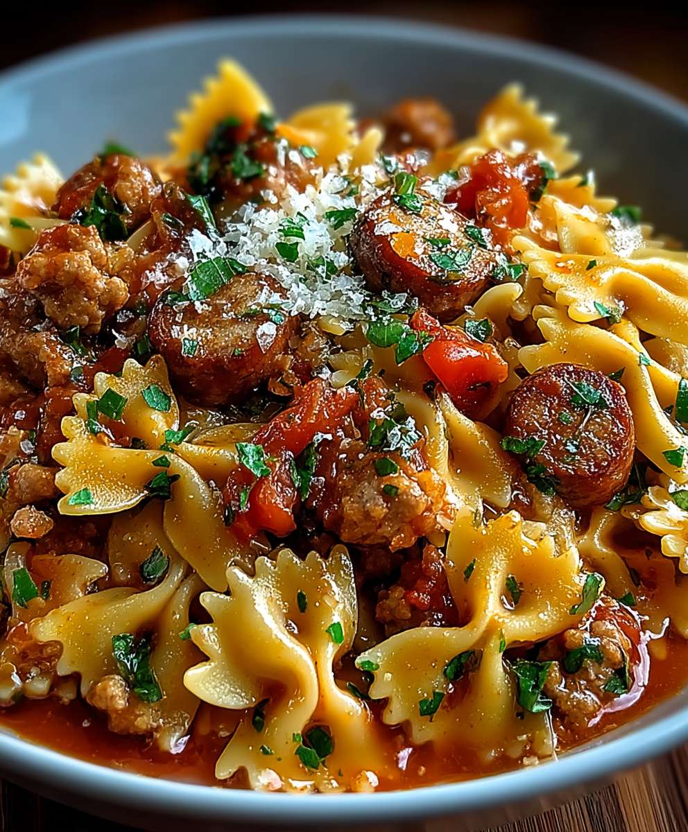 Italian Sausage Bow Tie Pasta