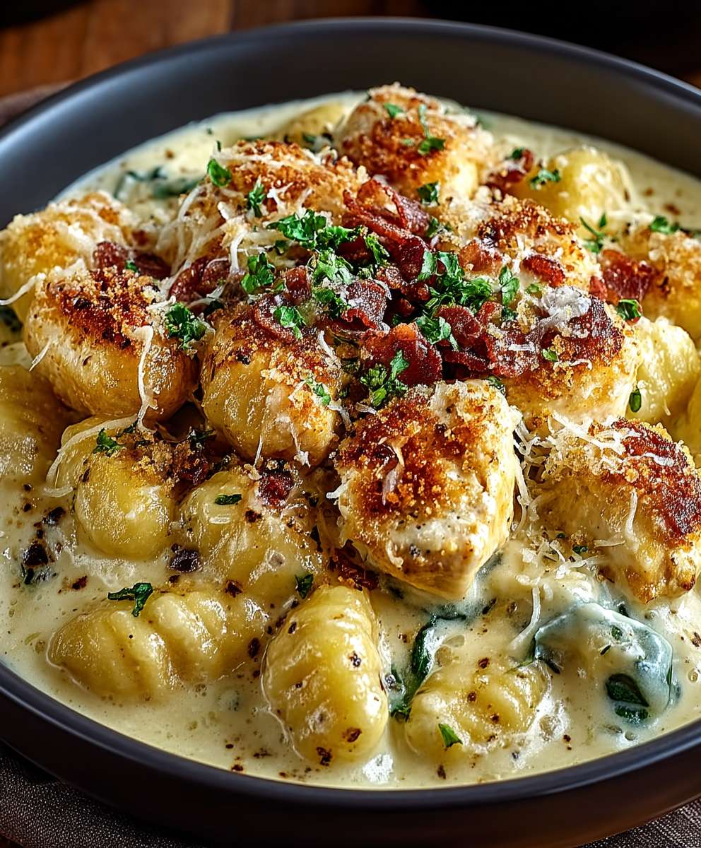 Creamy crack chicken gnocchi