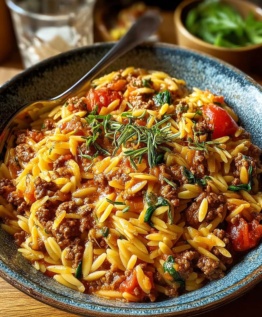 Ground Beef Orzo