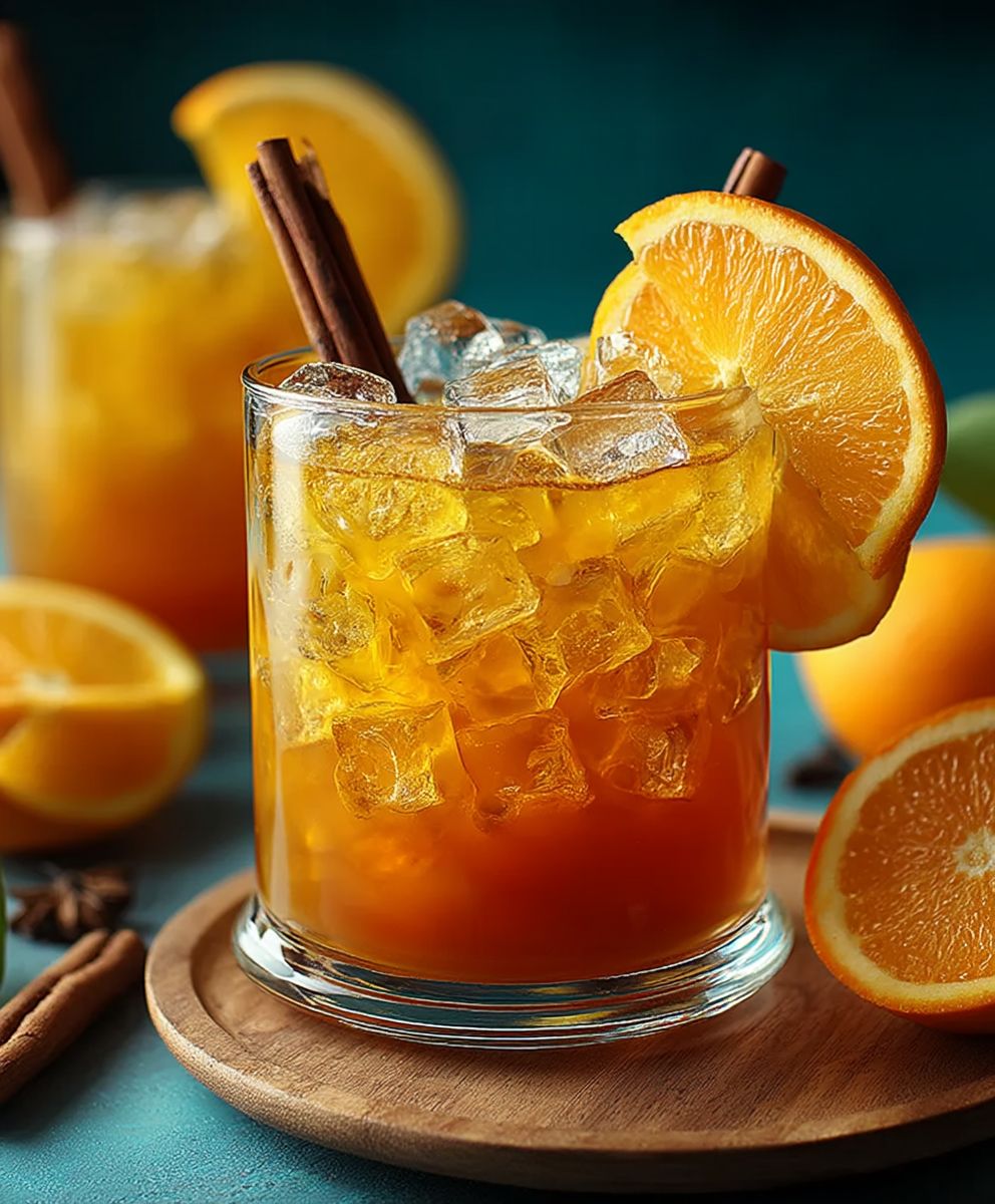 Orange cinnamon iced tea