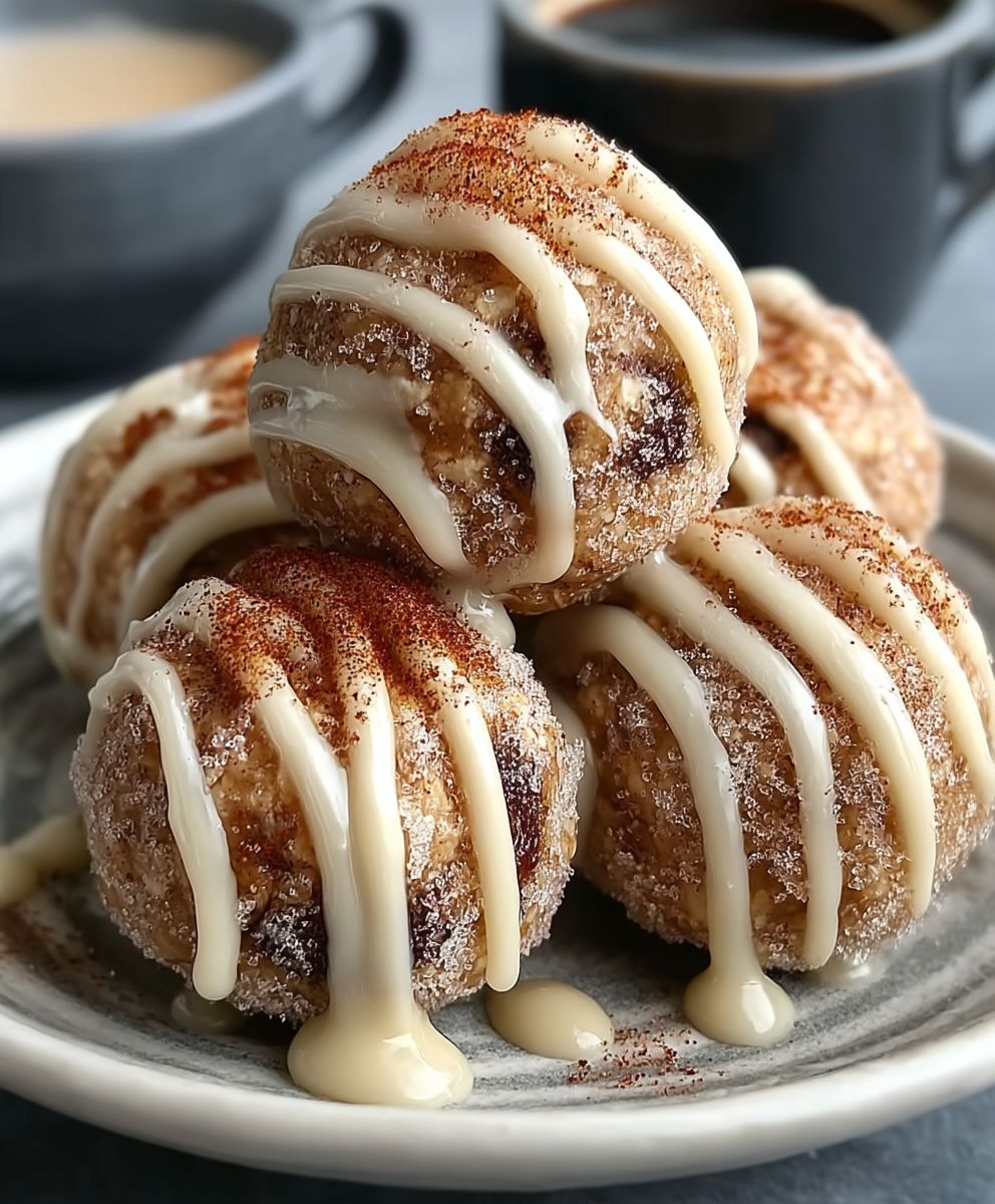 Cinnamon Roll Protein Bites