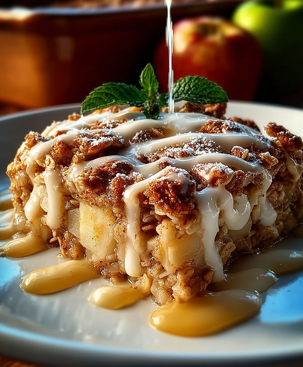 Oatmeal apple breakfast bake