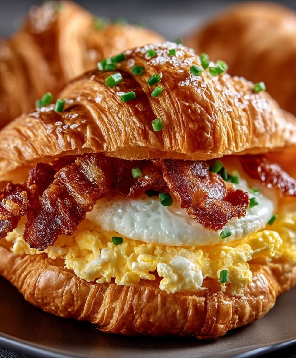 Bacon egg cheese croissant