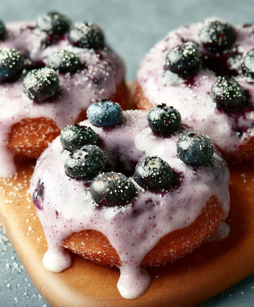 Blueberry cake donuts