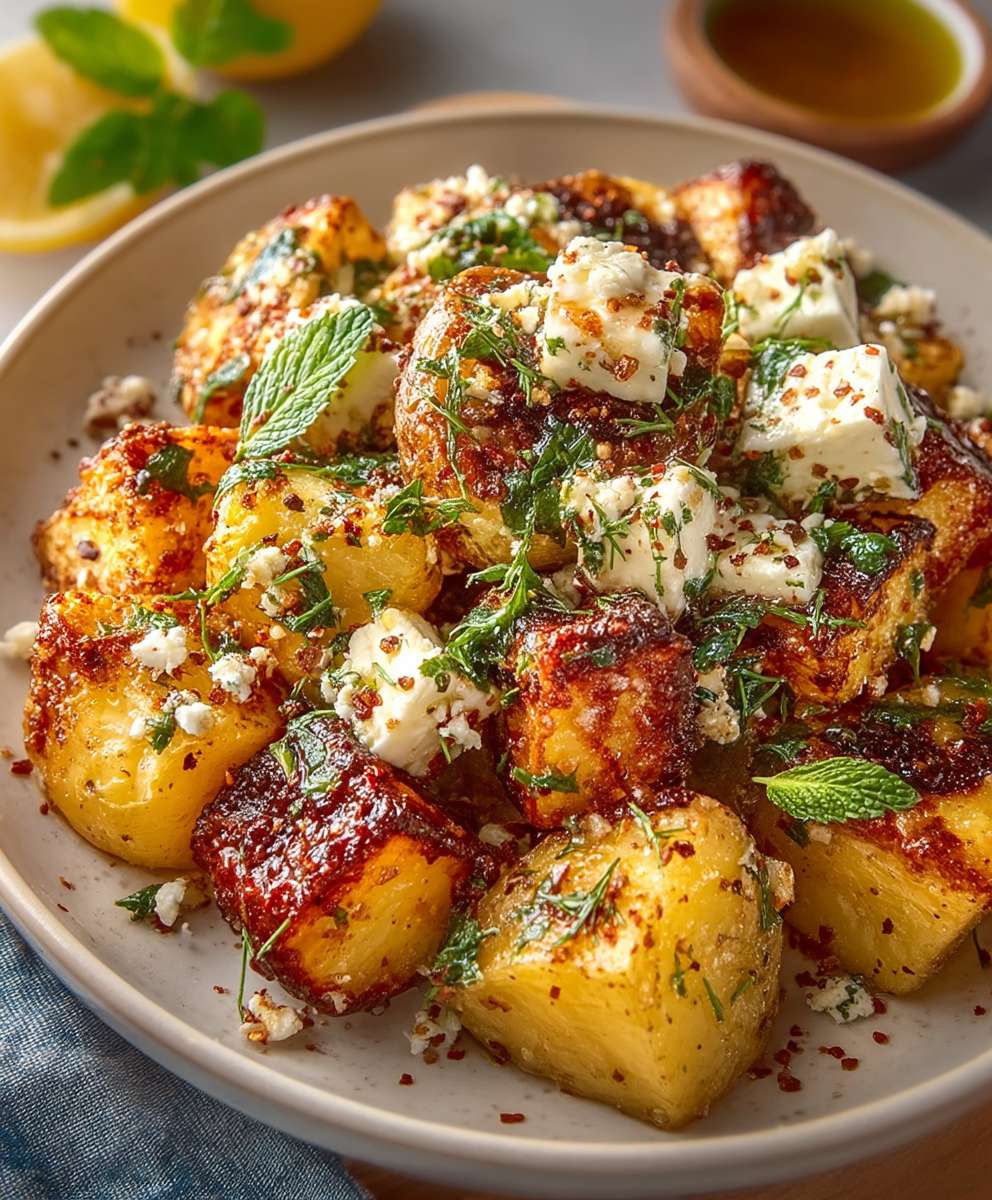 Baked Feta Potatoes