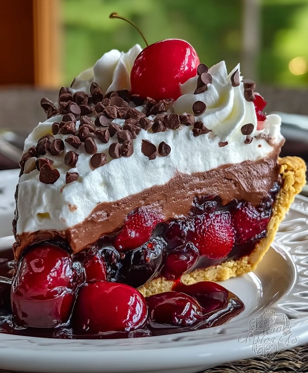 Chocolate Cherry Cream Pie