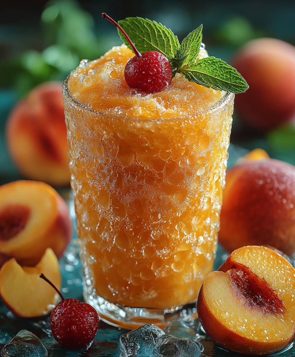Peach Lemonade Slushie