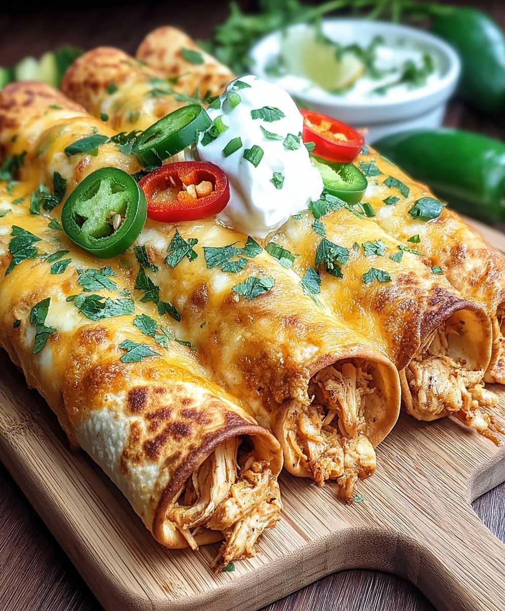 Jalapeno Popper Chicken Taquitos