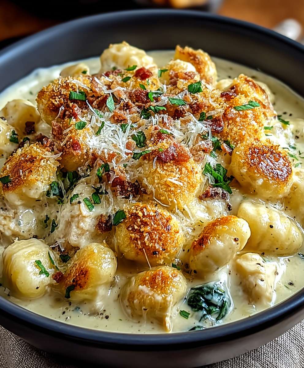 Creamy crack chicken gnocchi