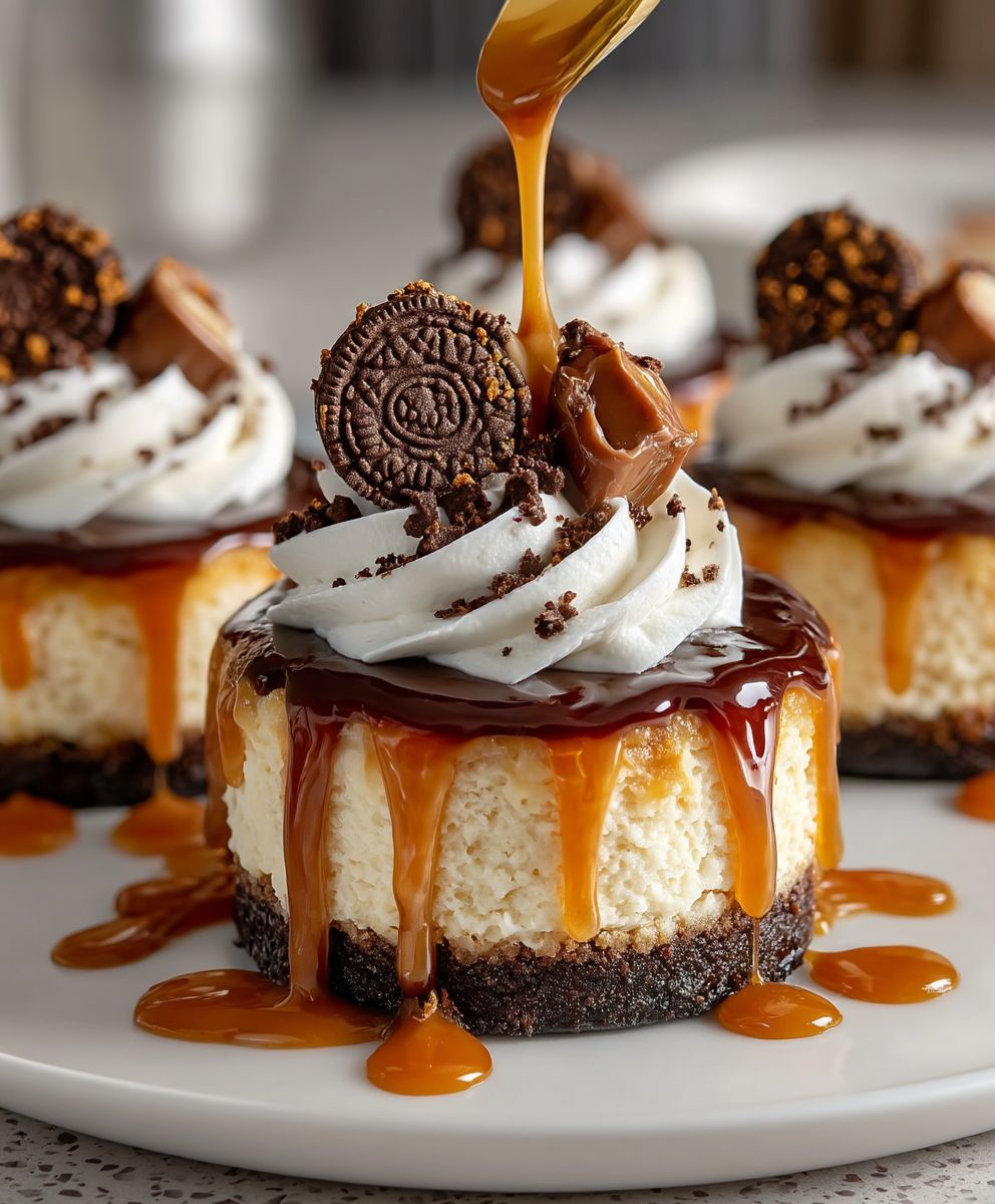 Mini Rolo Cheesecakes