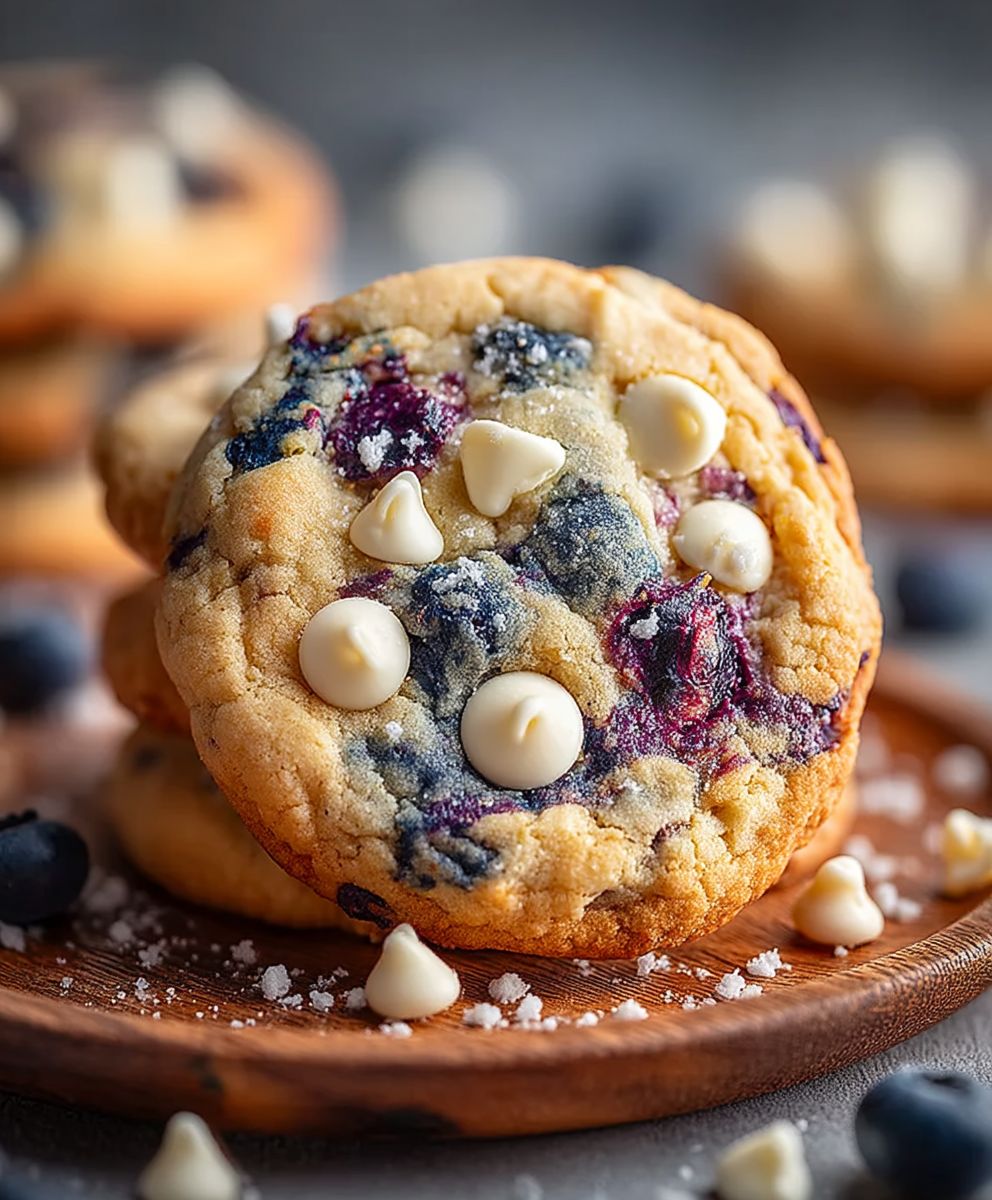 Blueberry White Chocolate Chip Cookies