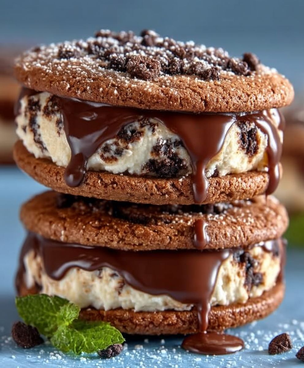 Brownie cookie dough sandwich