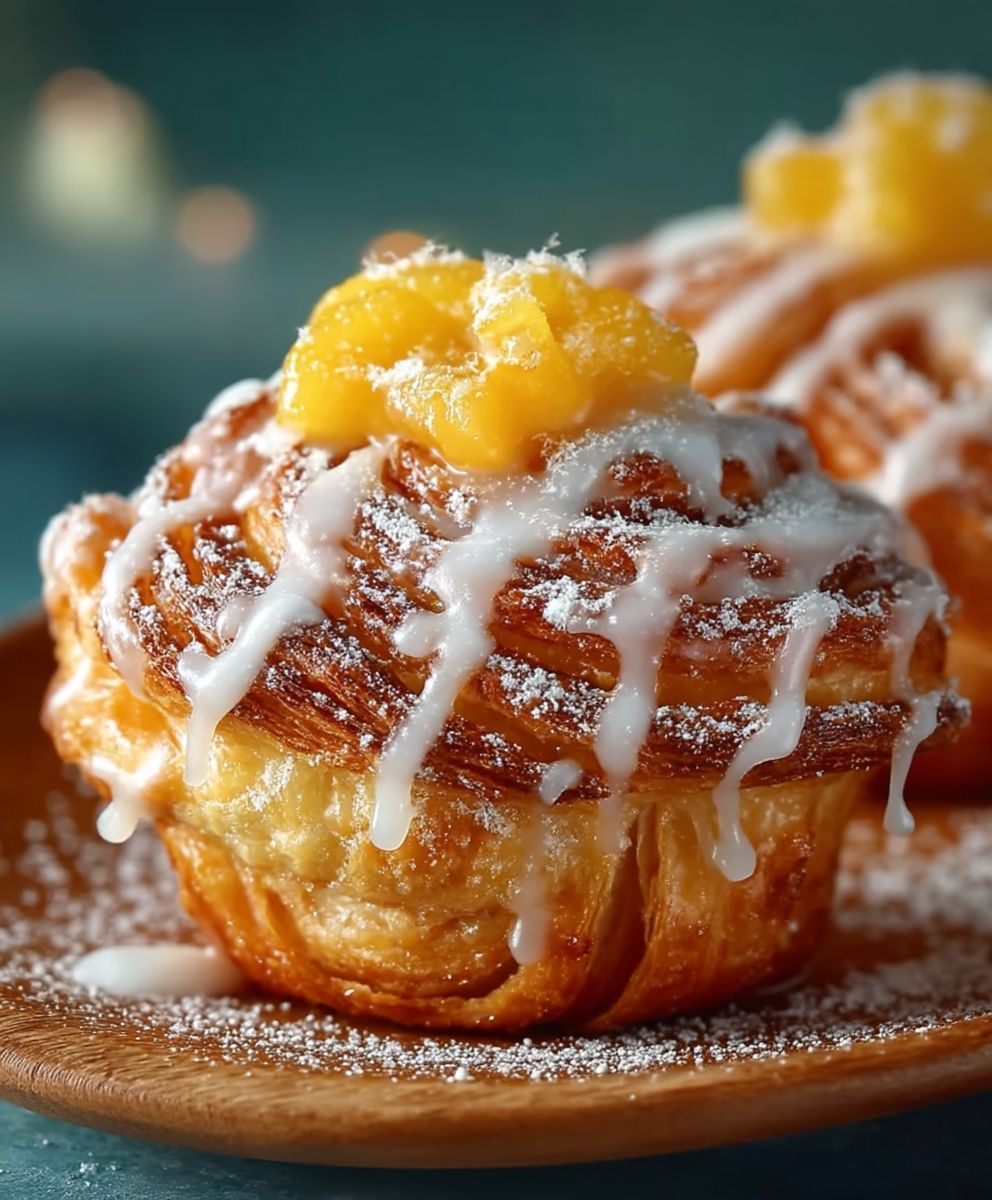 Peach Pie Cruffins