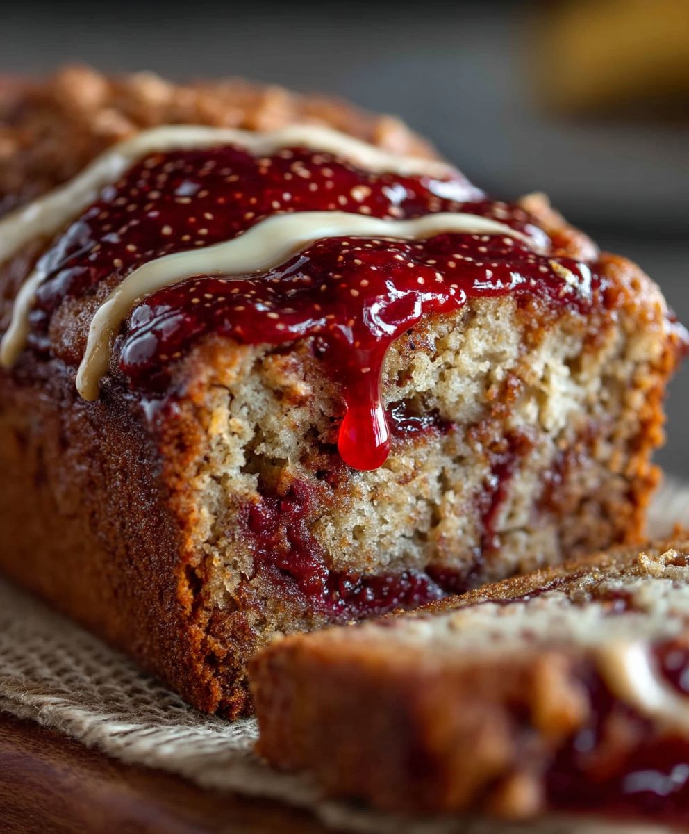 PB and Jelly Banana Bread