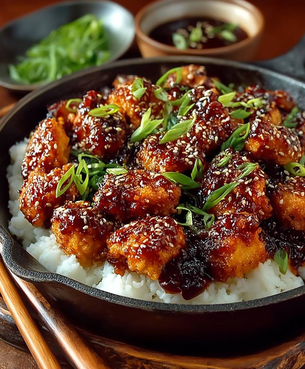 Sesame chicken sticky asian sauce