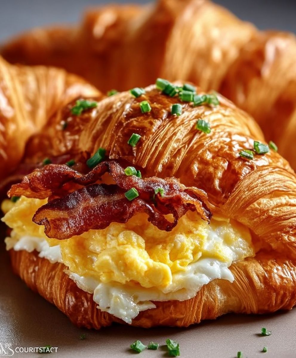 Bacon egg cheese croissant