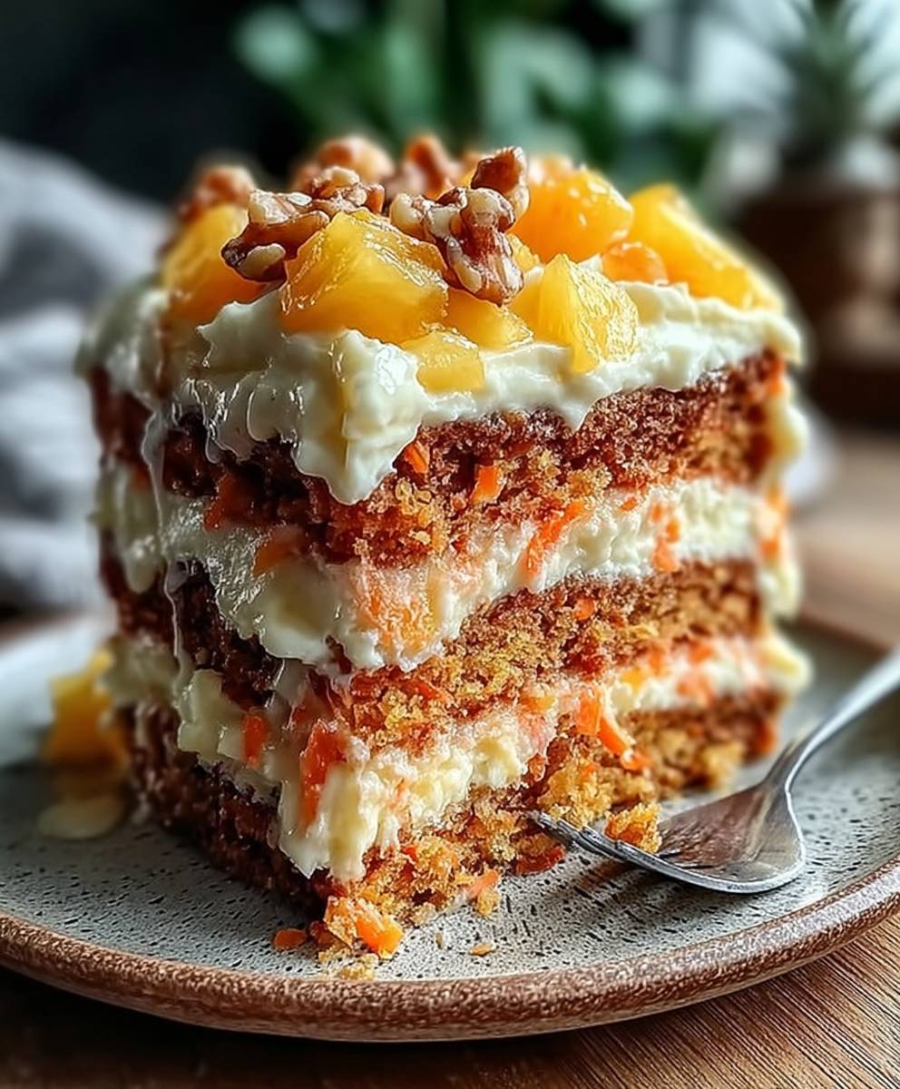 Pineapple carrot cream cake