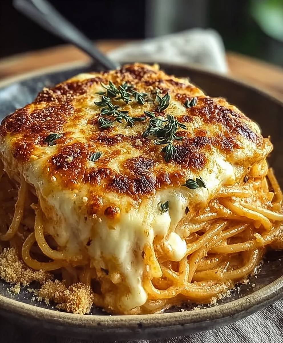 Cream Cheese Spaghetti Casserole