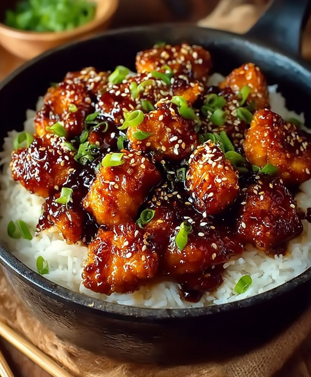Sesame chicken sticky asian sauce