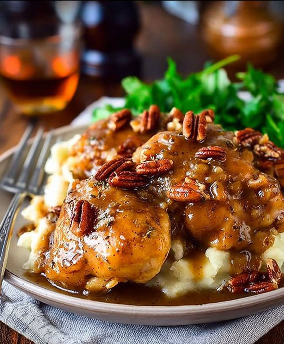 Maple Bourbon Pecan Chicken