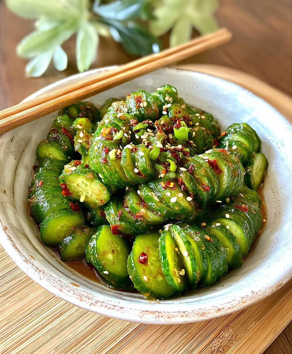 Spicy Asian cucumber salad