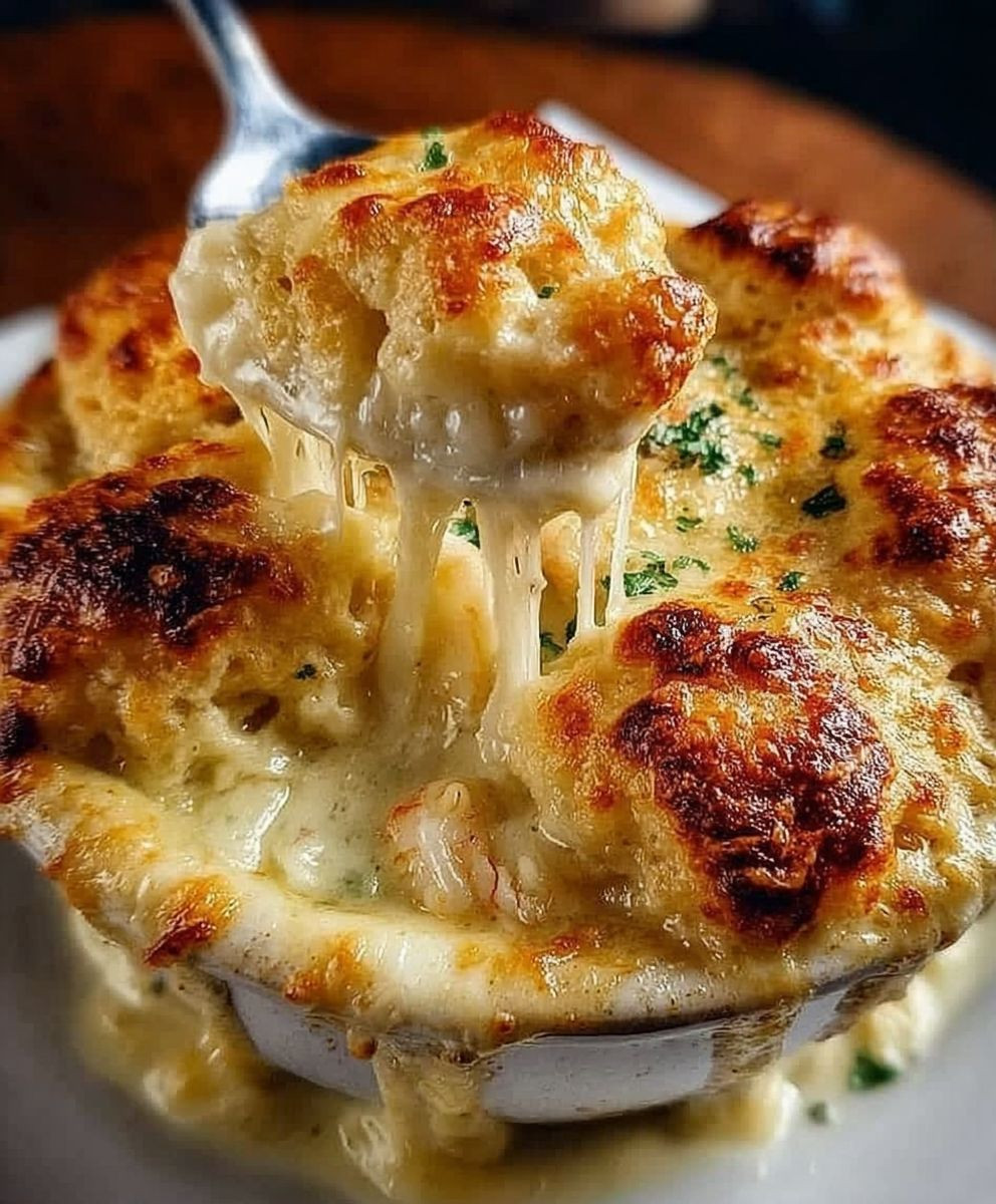 Seafood Pot Pie Cheddar Biscuit