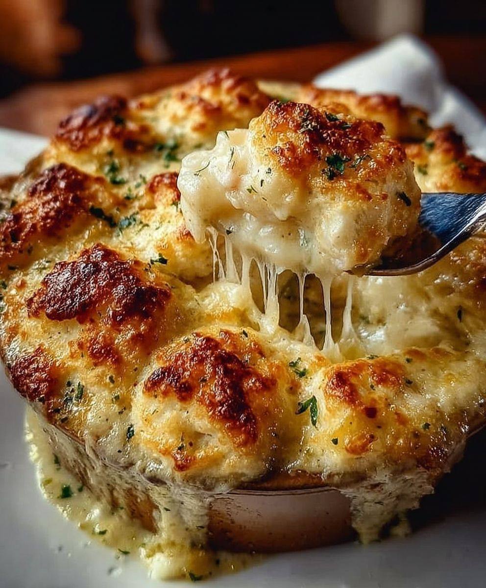 Seafood Pot Pie Cheddar Biscuit