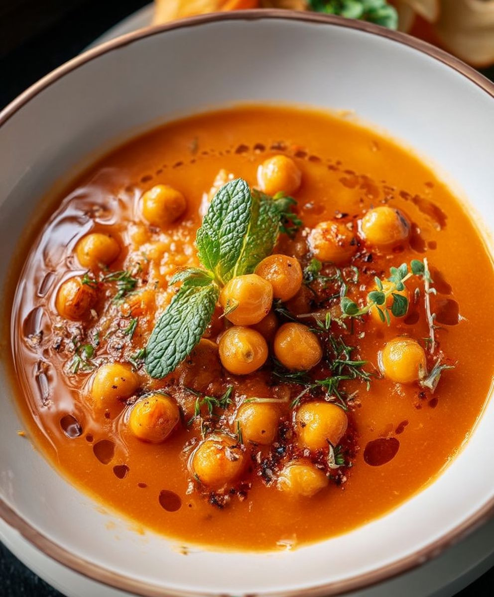 Moroccan chickpea soup