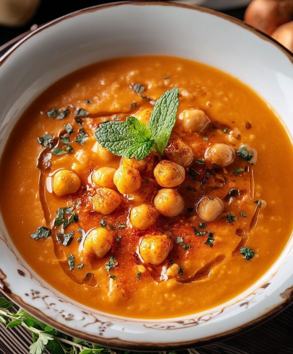 Moroccan chickpea soup