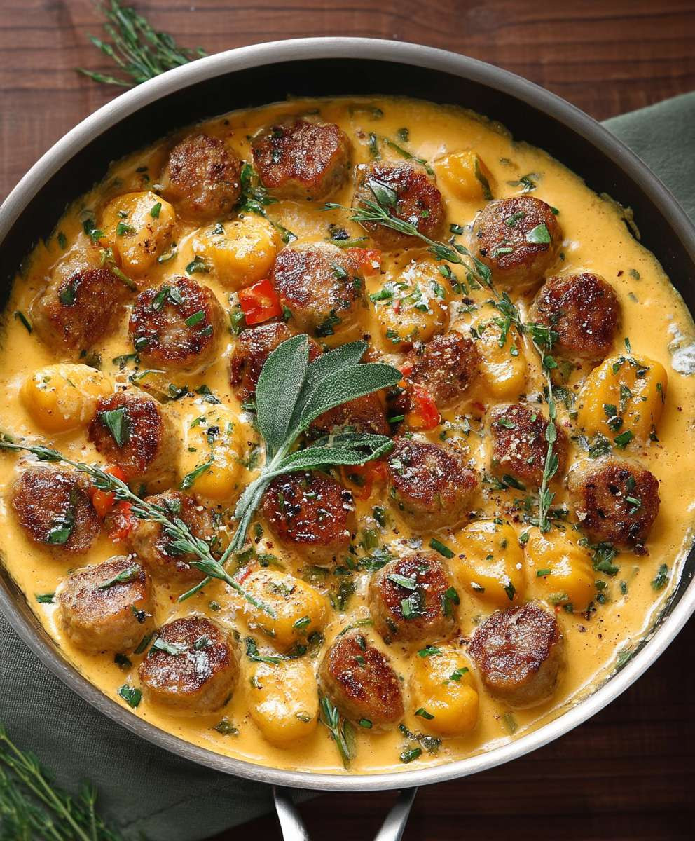 Butternut Squash Gnocchi with Sausage