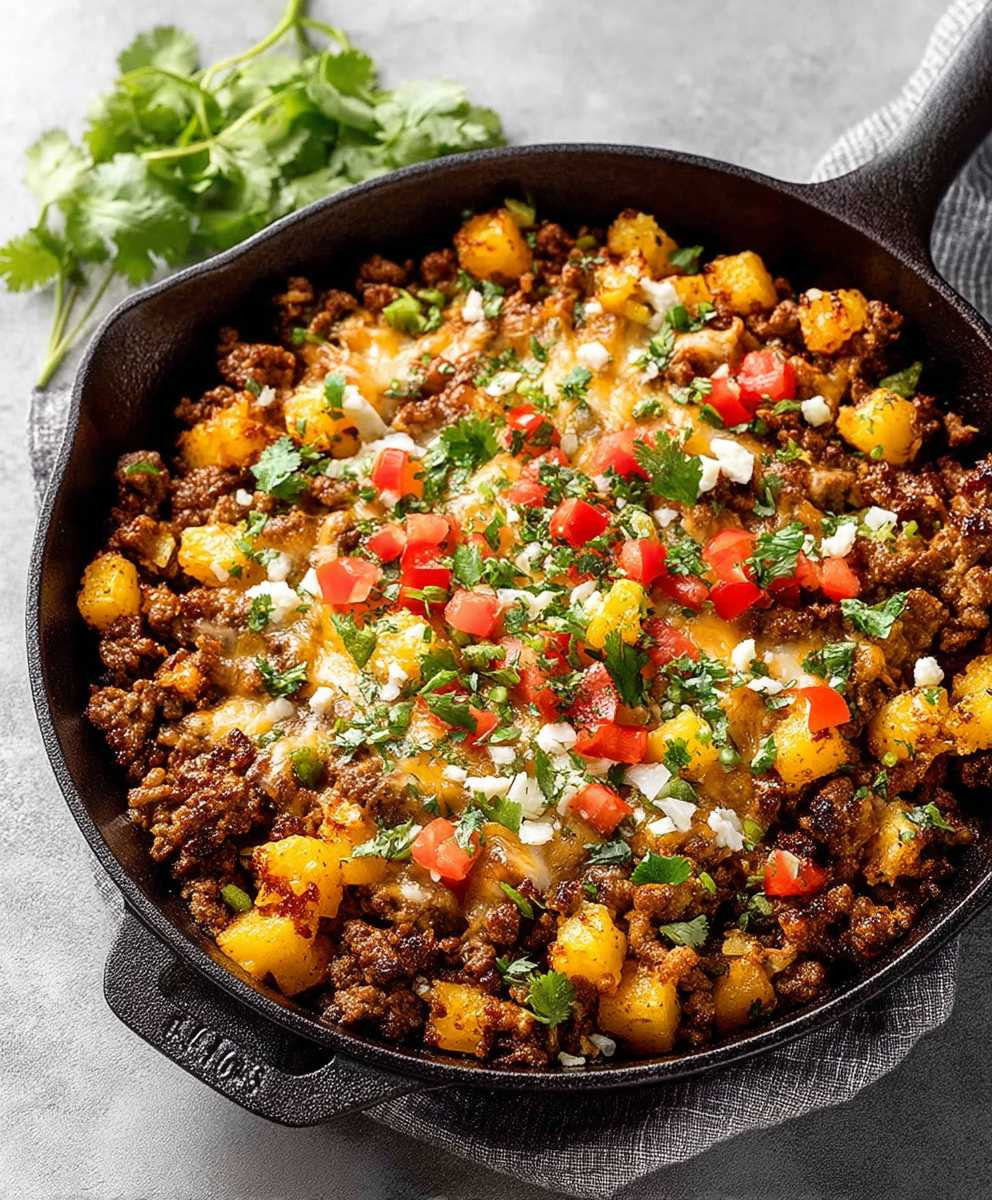 Mexican ground beef skillet