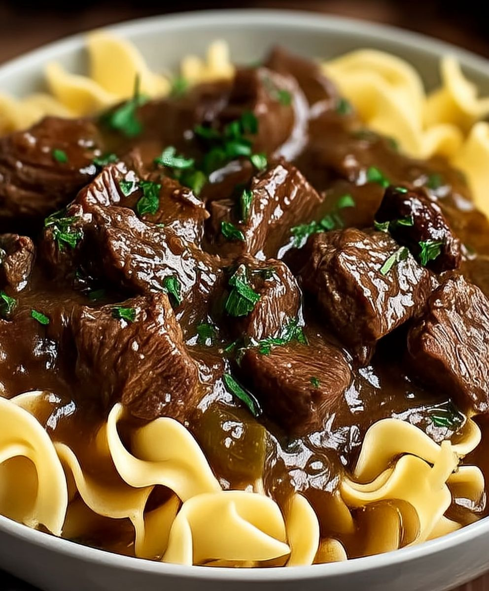 Beef Tips and Noodles