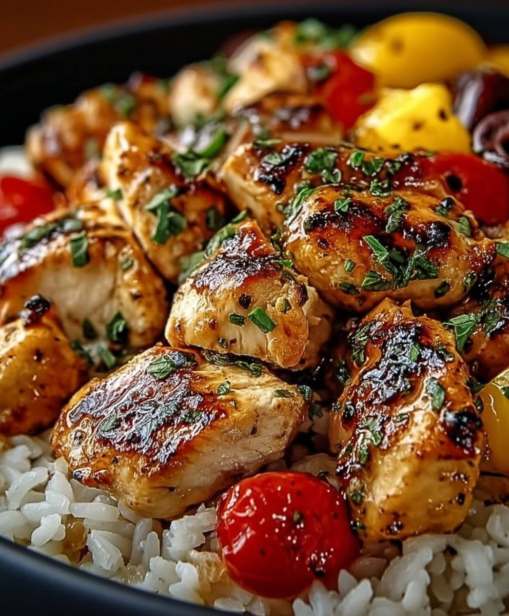Mediterranean Chicken Rice Bowl