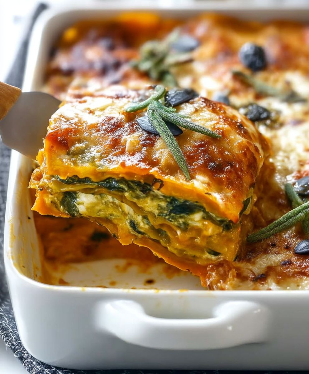 Pumpkin Spinach Lasagna