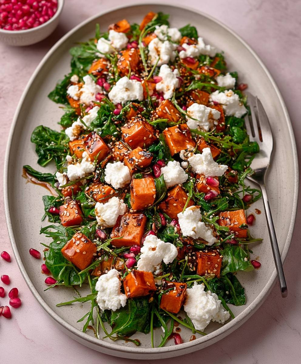 Sweet Potato Goat Cheese Salad