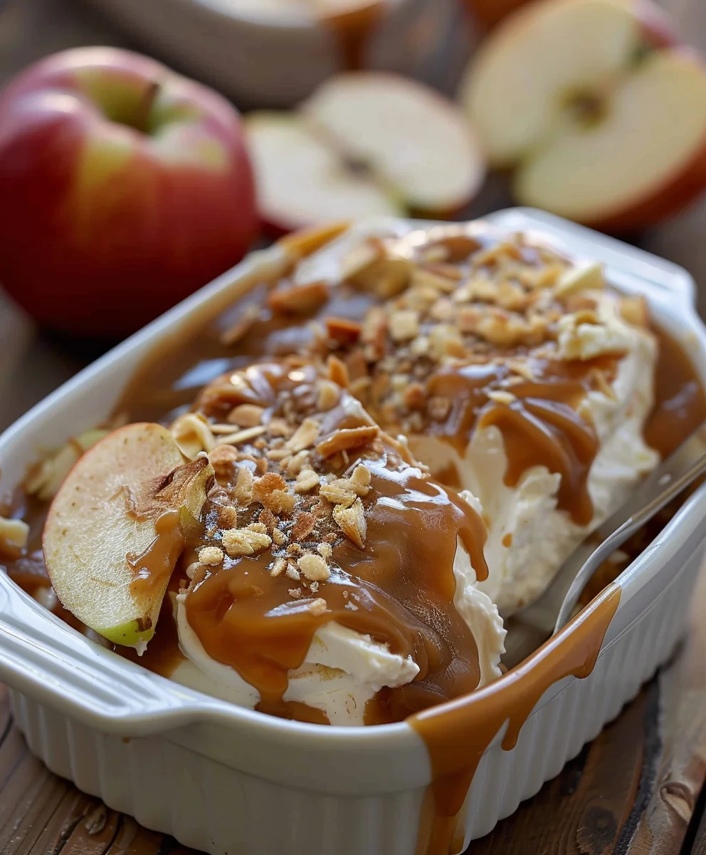 Irresistible Caramel Apple Cheesecake Dip - Perfect Fall Treat!
