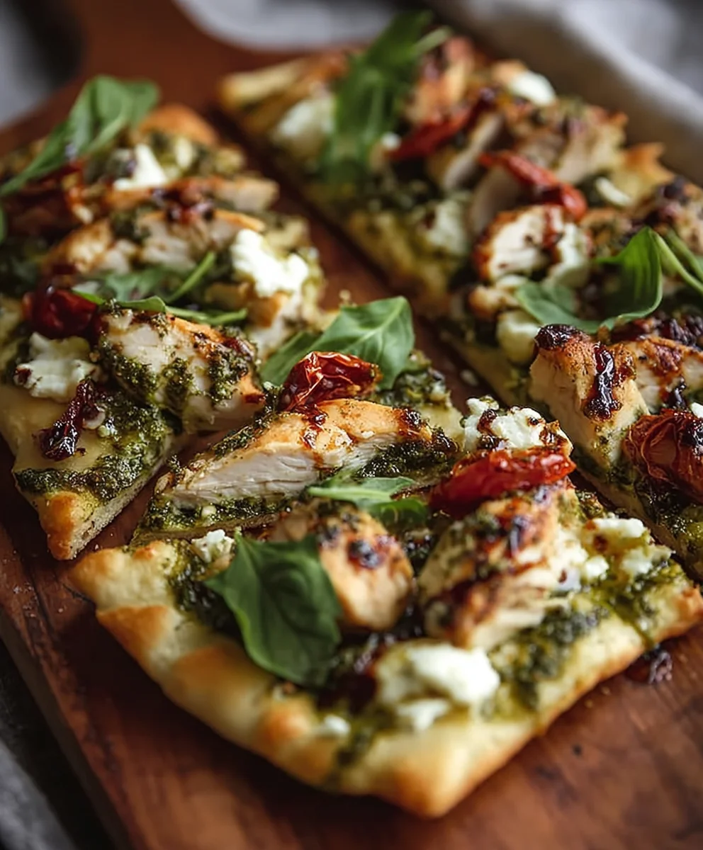Pesto Chicken Flatbread Recipe: Quick & Easy Dinner