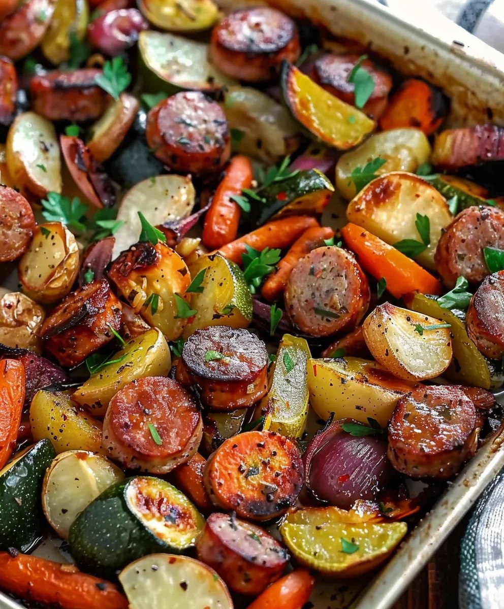 Sheet Pan Beef Sausage Veggies: Incredible Ultimate Meal!