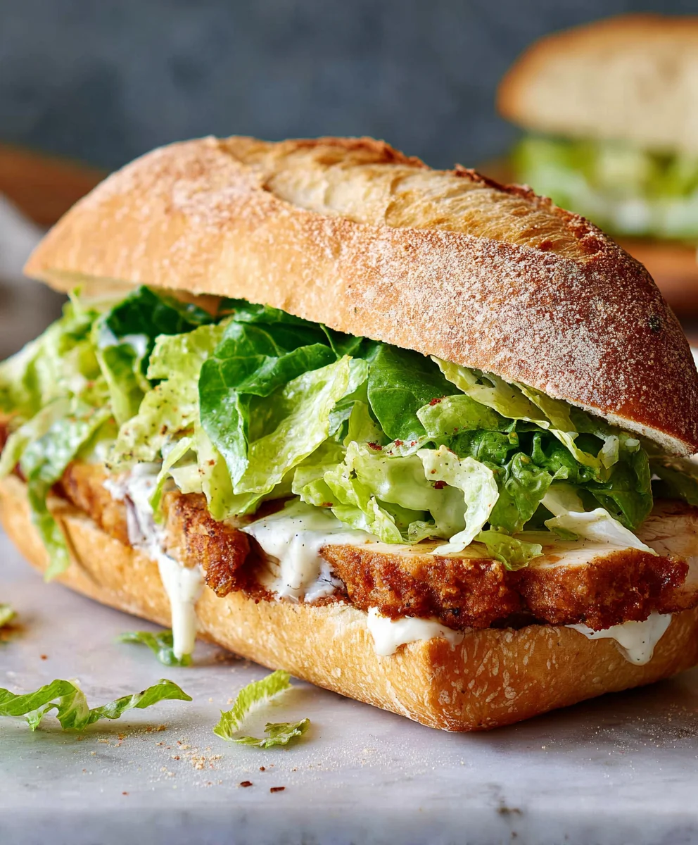Creamy Chicken Caesar Sandwich: Easy Lunch Recipe