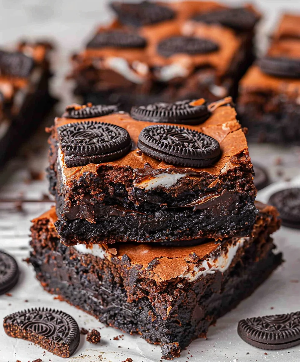 Easy Halloween Oreo Brownies - Ghoulishly Good Treats!