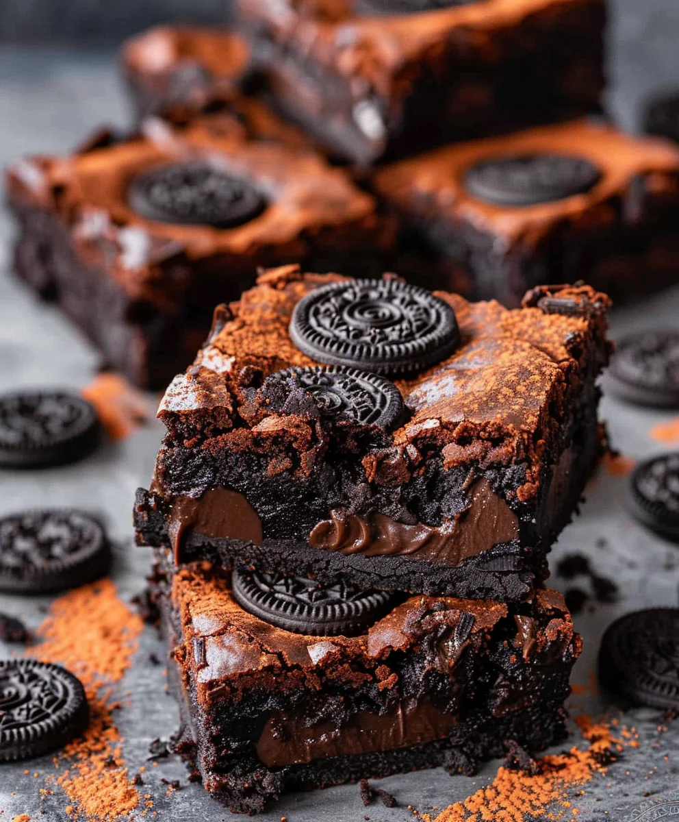 Easy Halloween Oreo Brownies - Ghoulishly Good Treats!