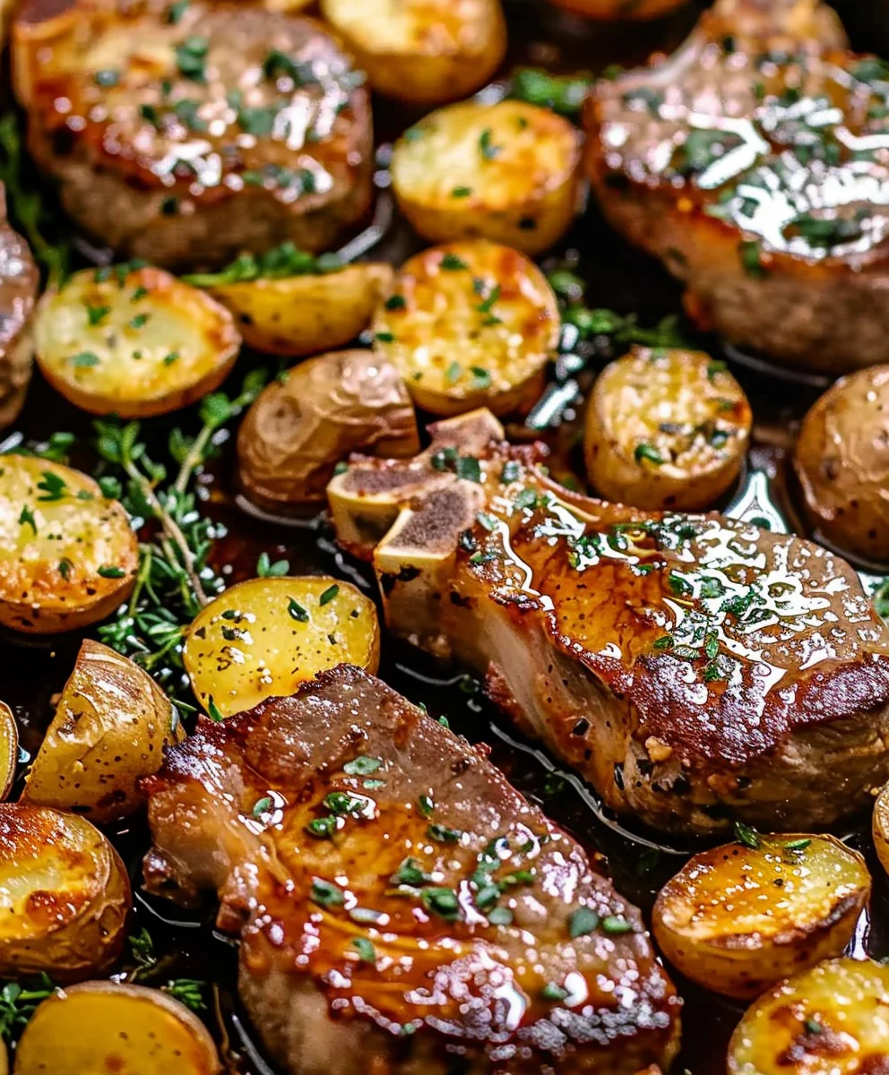 Easy Sheet Pan Beef Chops & Potatoes: One-Pan Dinner