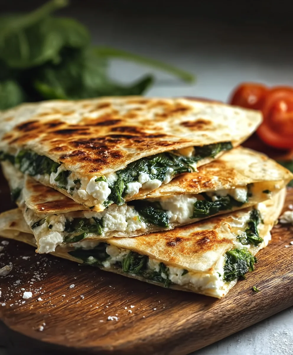 Easy Spinach & Feta Quesadillas: Delicious & Quick Recipe